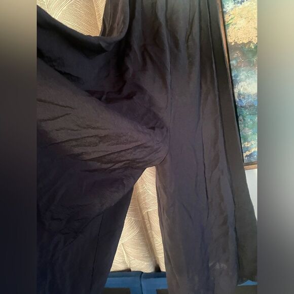 Akemi + Kin Anthropologie Womens Small Black  Suspender Jumpsuit Wide Leg - Picture 7 of 12